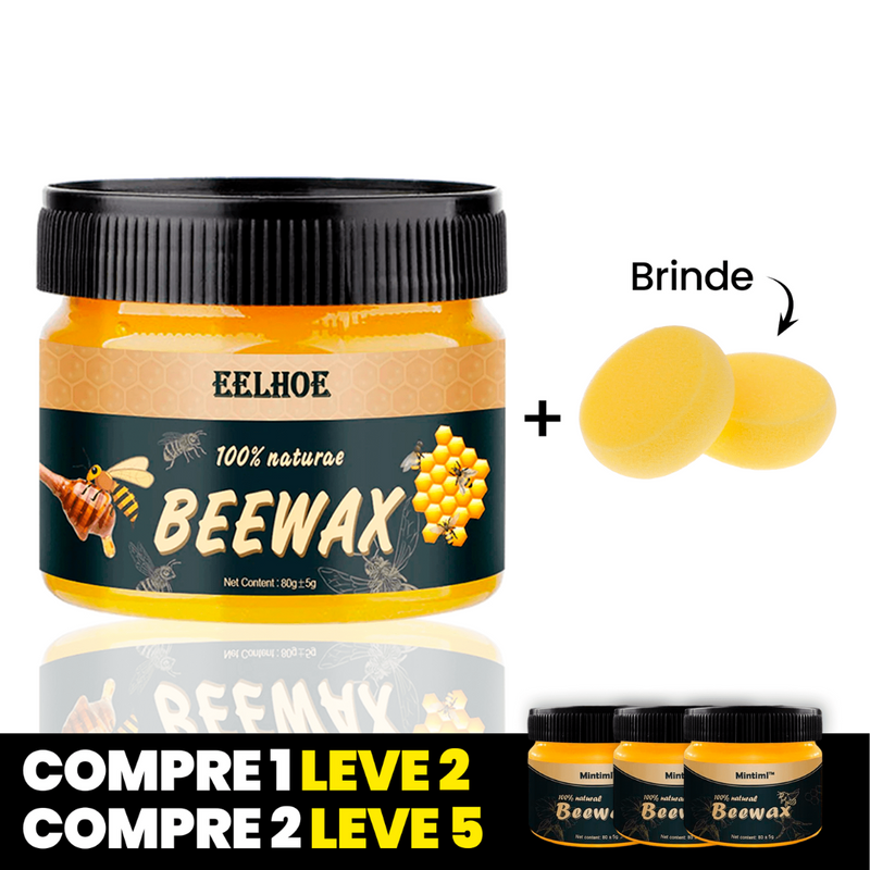 Cera de abelha BeeWax® para Polimento de Madeiras e Combate de Cupins - PAGUE 1 LEVE 2 + BRINDE